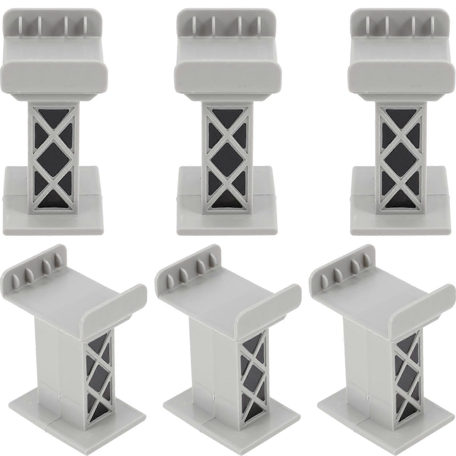 Light Grey Train Bridge Support for Playing 6Pcs Train Track Bridge Risers