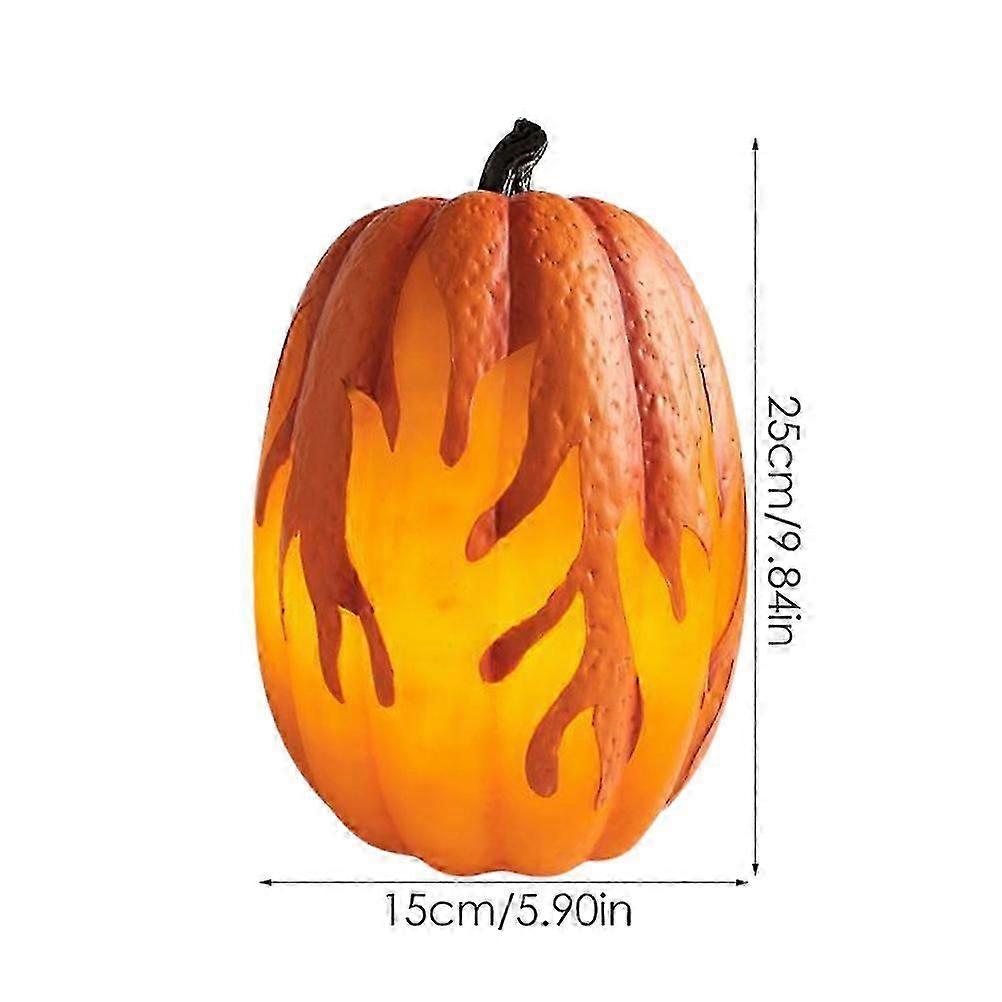 Battery Operated Jack O Lantern Flame Lighted Pumpkin for Halloween Home Decoration - Halloween Party Favor