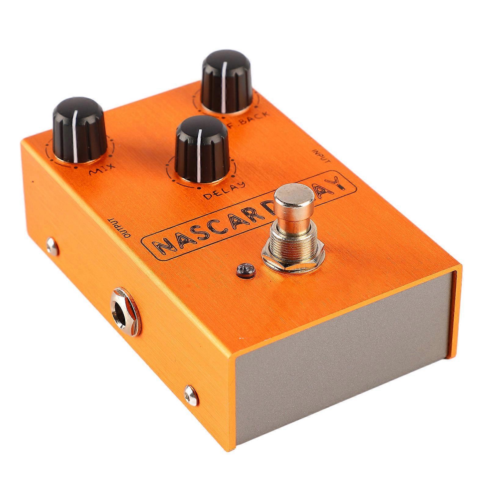 Delay Effect Pedal BBD Chip 3-Knobs Orange Aluminum Alloy Guitar