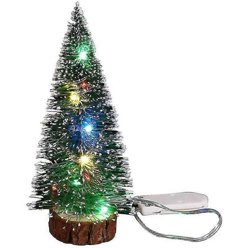 Small colorful Christmas tree for Christmas decoration with integrated multi-colored fairy tale lamp