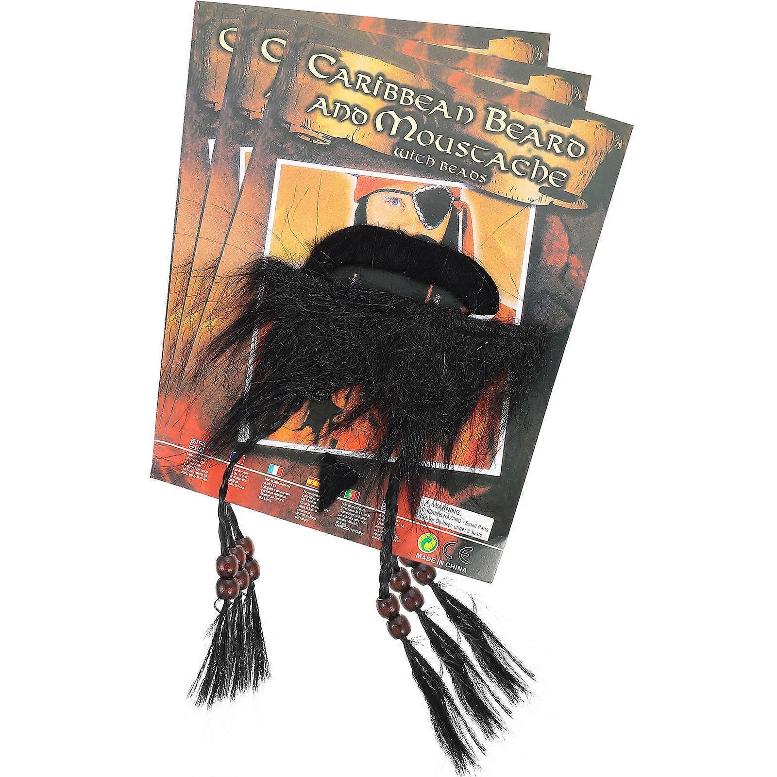 Fake Beards for Party Use 15Pcs Black Cosplay Props