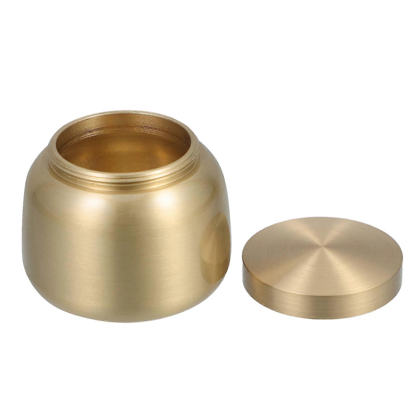 Golden Brass Cremation Urn for Ashes with Durable Sealed Storage 5Pcs Set