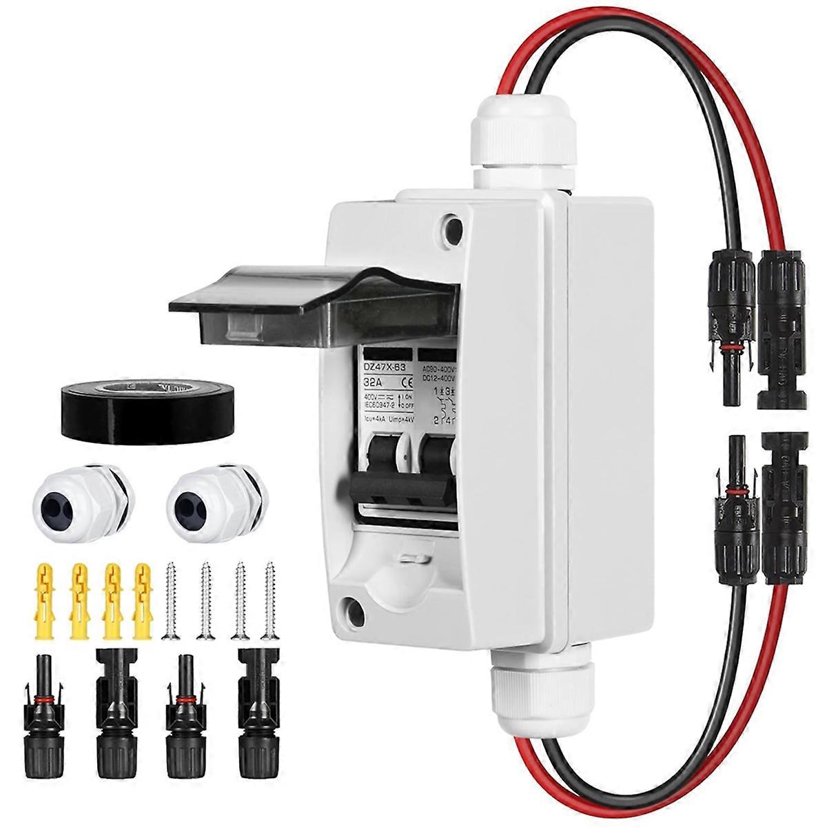 Solar Panels Disconnect Switch 32Amp AC Solar Shut Off Switch 400V