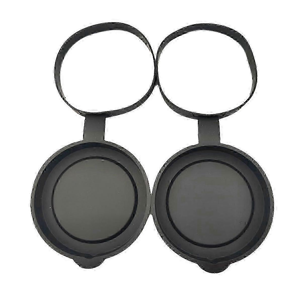 2 Pieces Binoculars Protective Rubber Objective Lens Cap Binocular Best Protect 61-63MM
