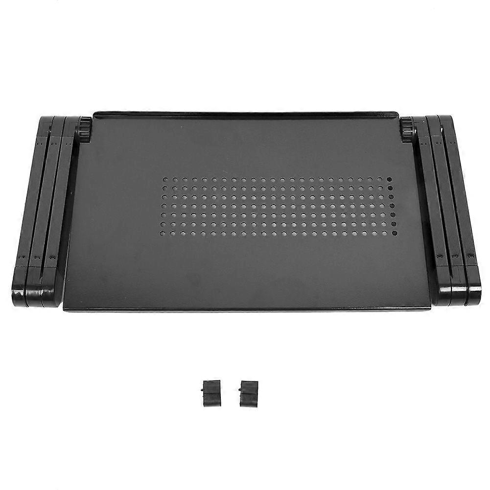Aluminum Alloy Bed Folding Laptop Notebook Adjustable Computer Desk Table StandBlack