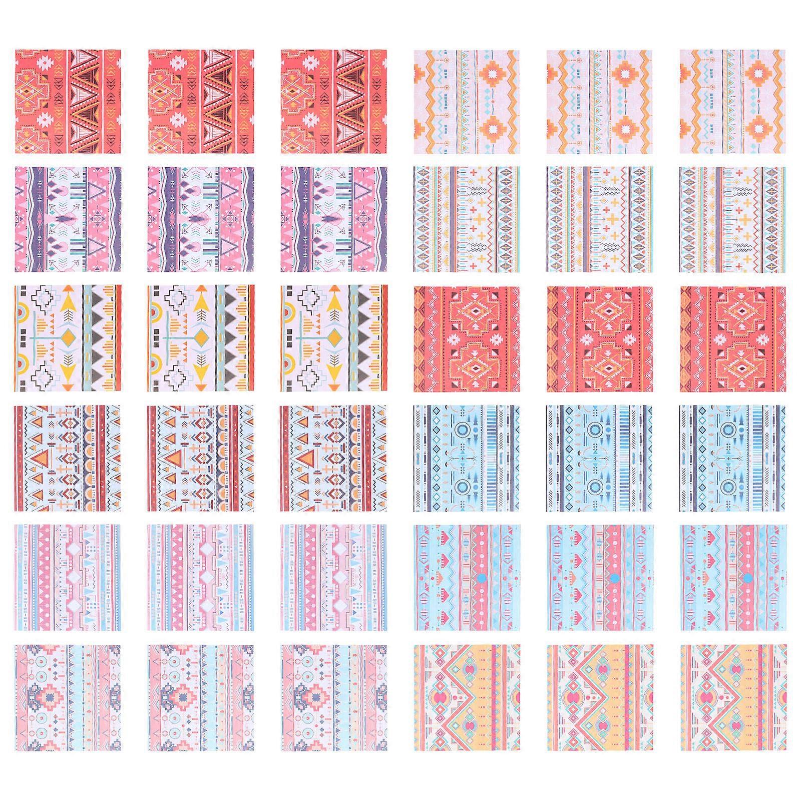 Bohemian Style DIY Origami Paper Double-Sided Folding 100Pcs Set