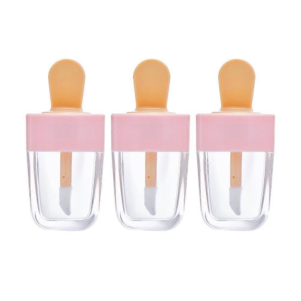 Lip Gloss Bottle for Storage 15Pcs Pink Ice Cream Style Empty Tubes