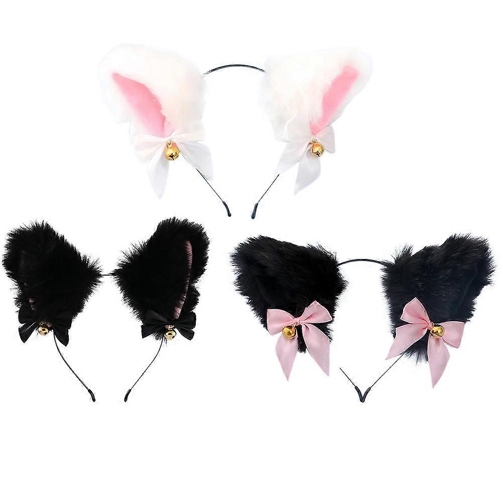 Cosplay Cat Ear Headband with Plush Fabric for Party Use 6Pcs Set