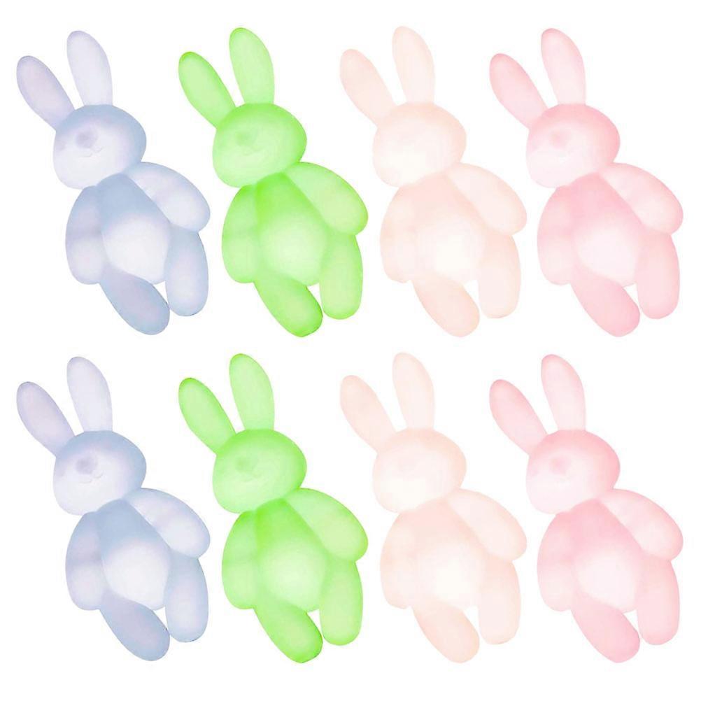 Assorted Color Miniature Rabbit Statues 16 Pcs For Aquarium Home Garden Decoration