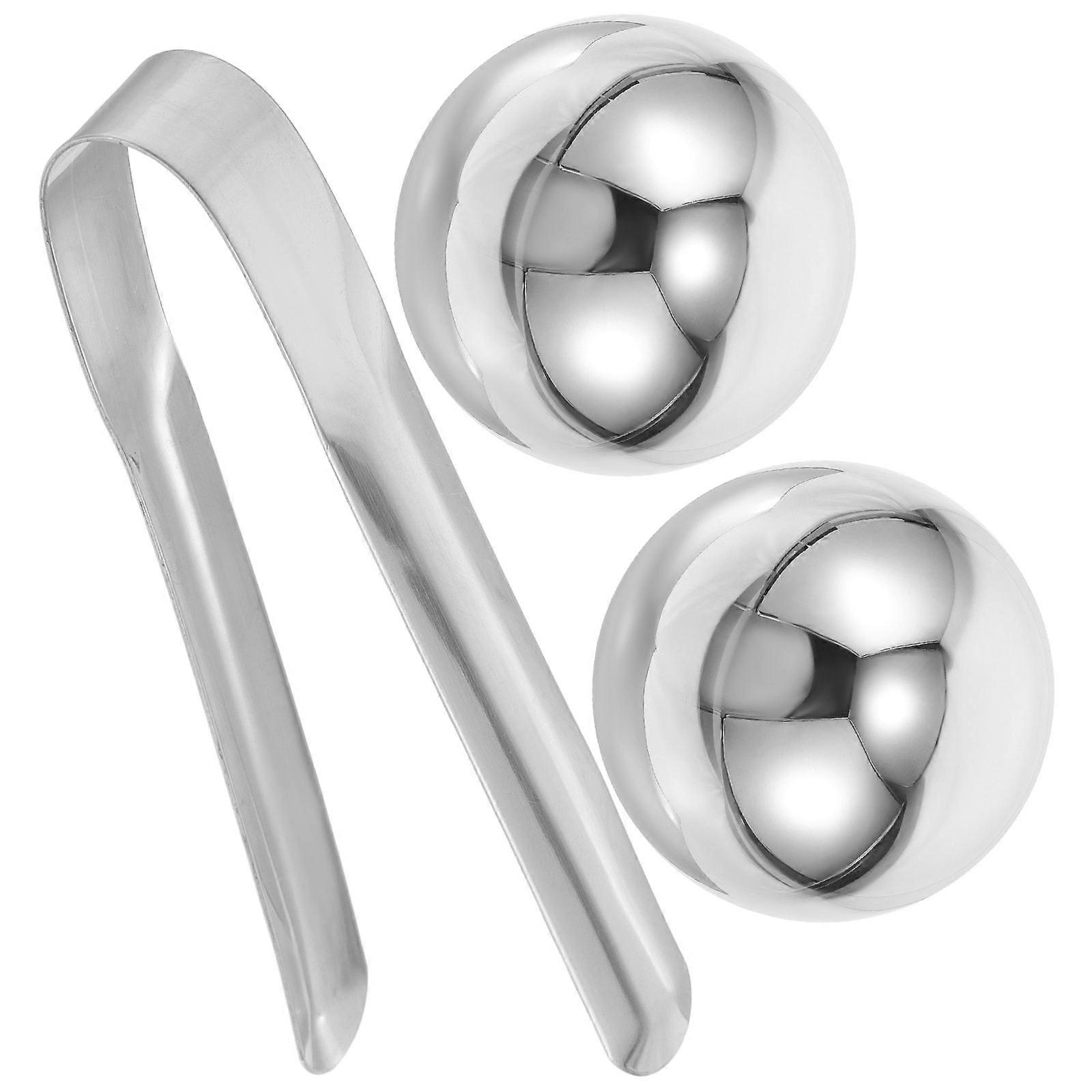 Metal Ice Stones For Chilling Drinks 2.1X2.1X2.1In Round Shape 1 Set