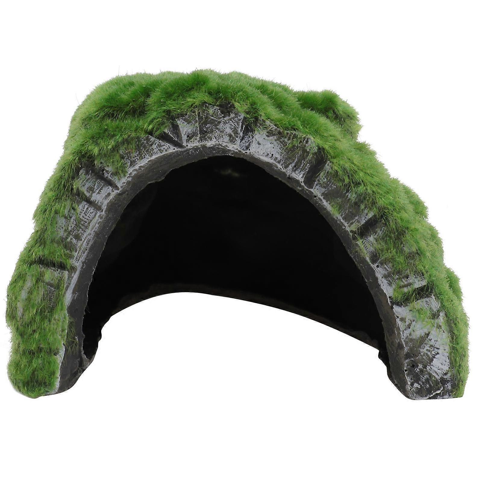 Fish Tank Decor Reptile Turtle Hiding Cave 2Pcs for Pets