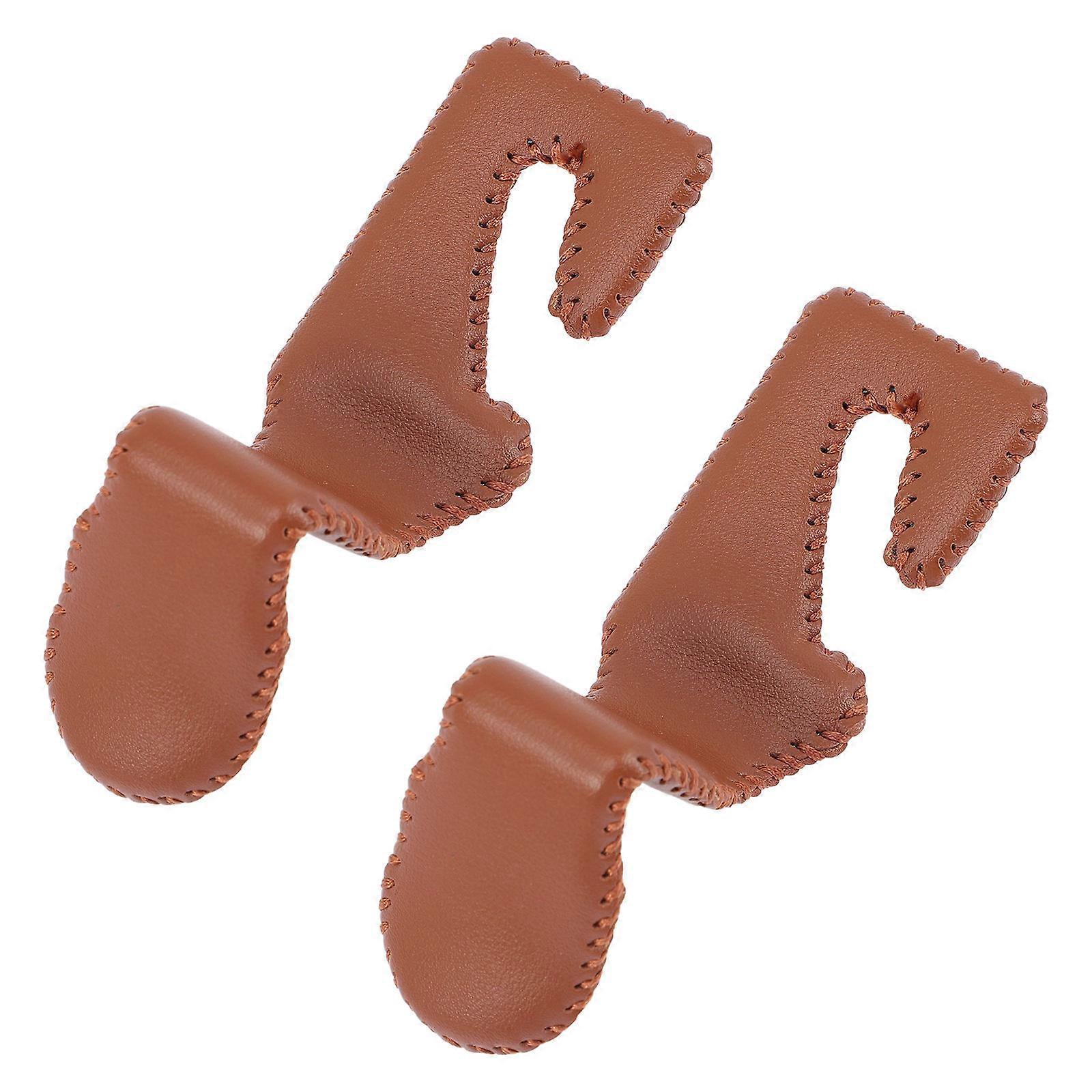 Car Storage Hook Coated for Back Seat Hanging 8Pcs Brown