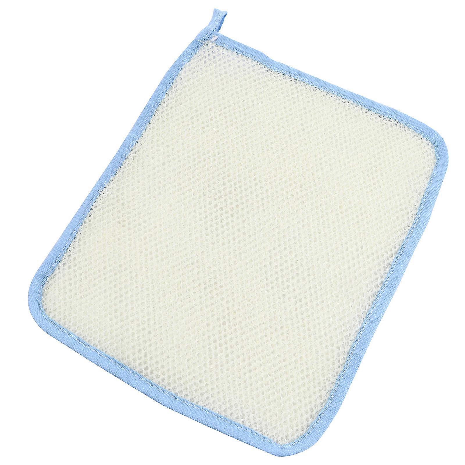 Bathing Exfoliating Nylon Shower Cloths Face Washing Towels 5Pcs Blue