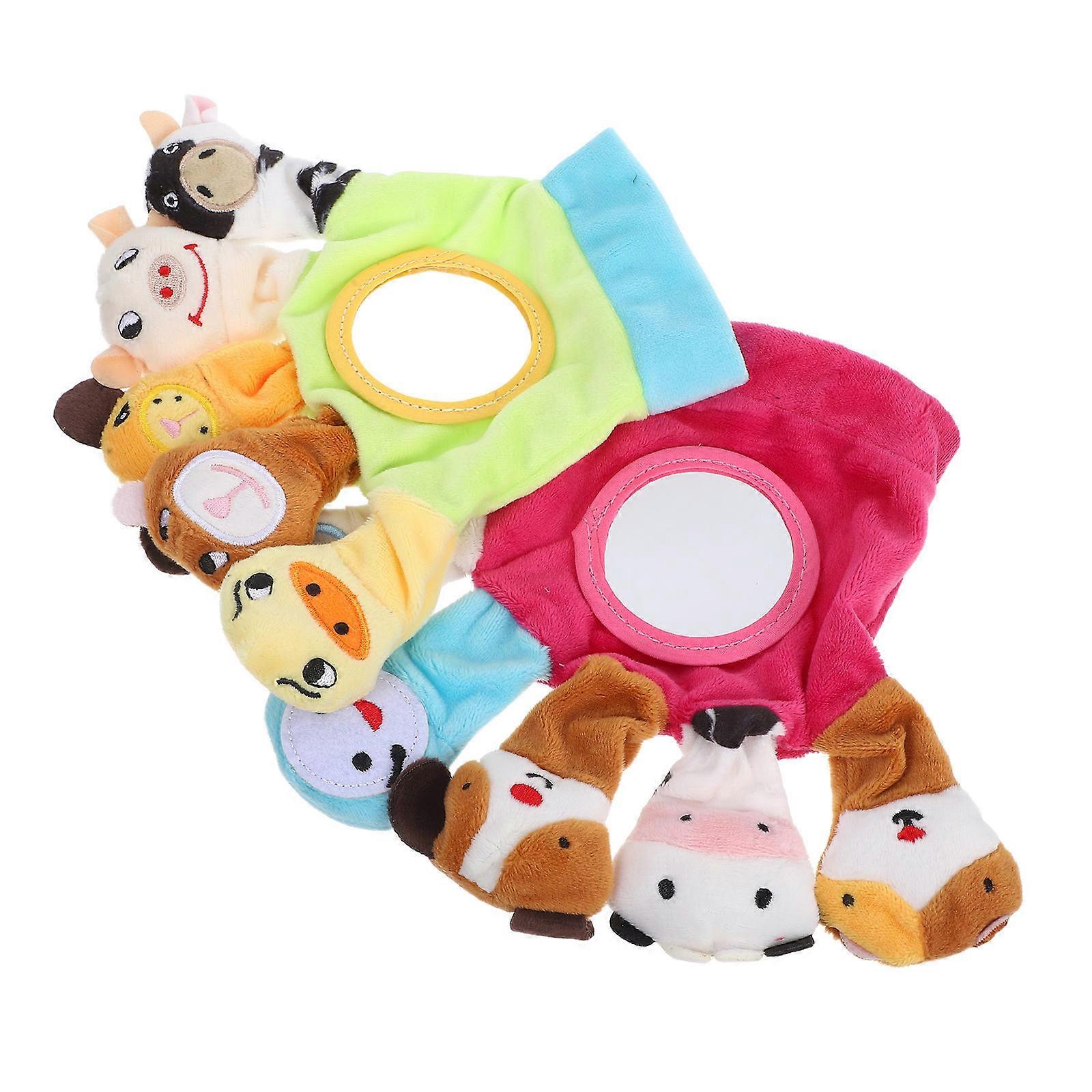 Assorted Flannelette Gloves Hand Puppet Gloves for Kids 2Pcs