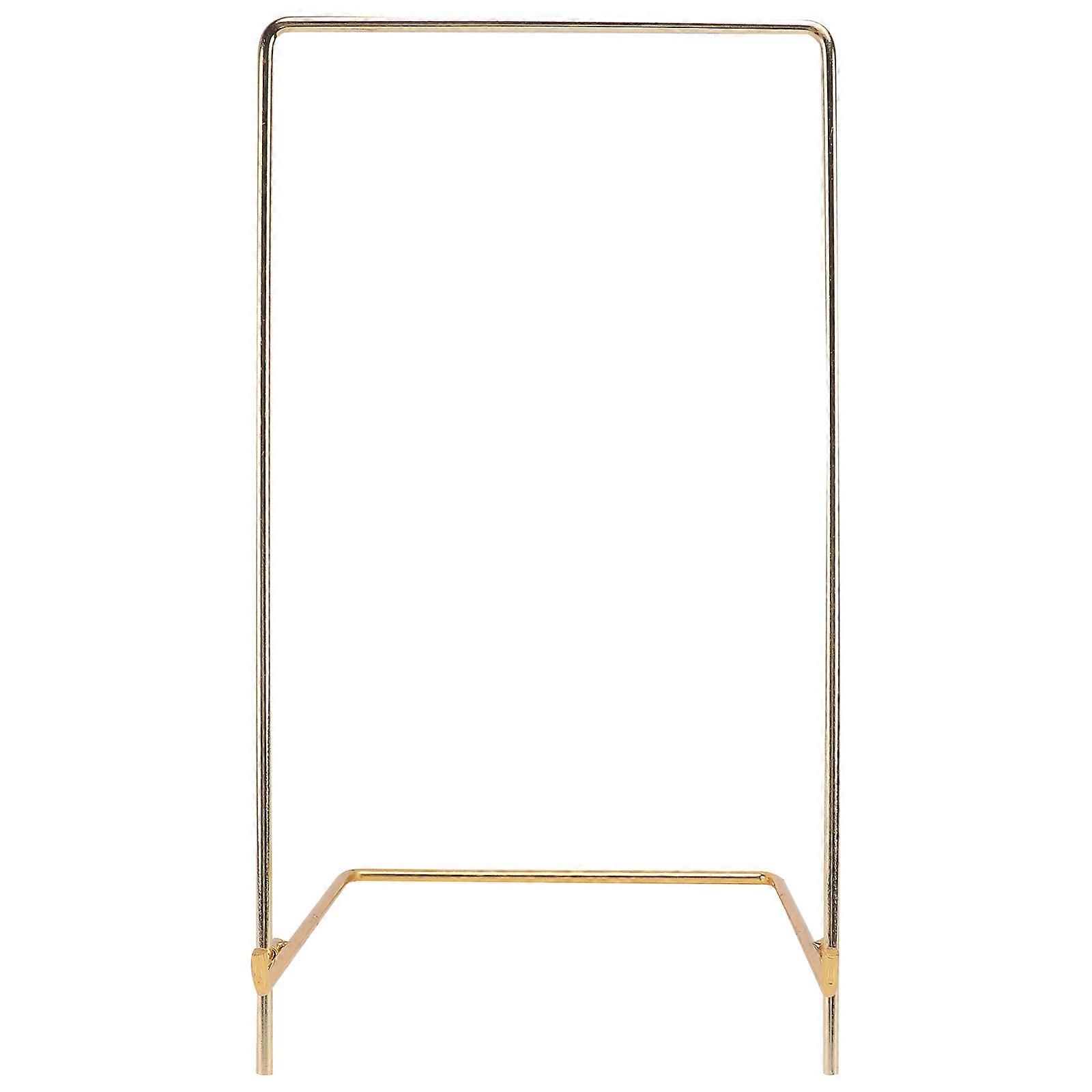 Book Stand Metal Display Holder for Artistic Decor 2Pcs Golden