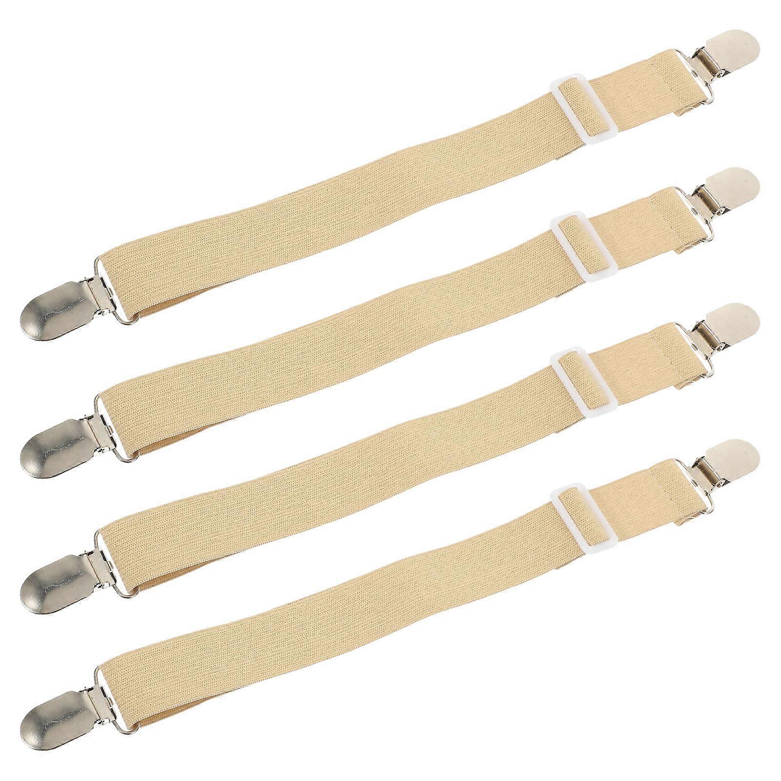 Elastic Bed Sheet Straps Clips for Home Use 16Pcs Adjustable Metal Fasteners