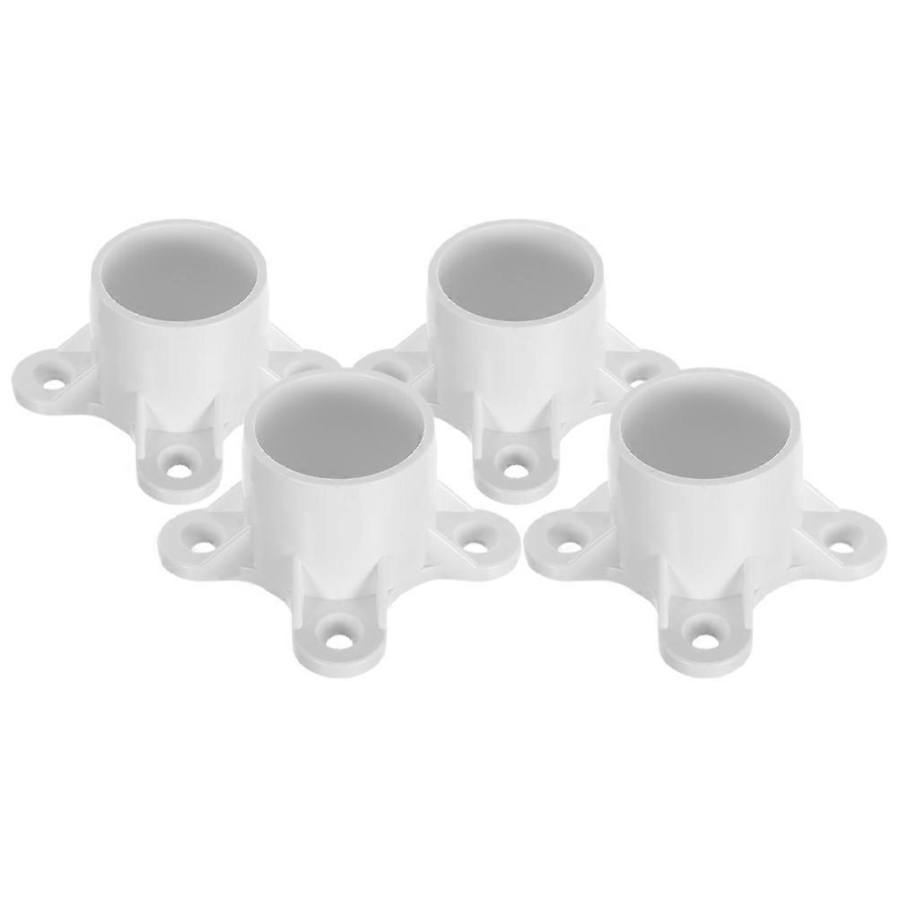 PVC Pipe Flange Fittings for Table Legs 12Pcs White Durable PVC Caps