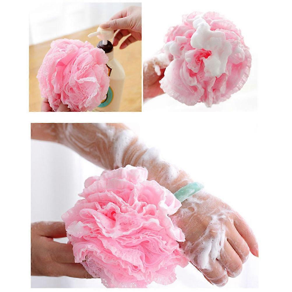 Simple Bath Ball Mesh Pouf for Shower Use 10Pcs Assorted Color