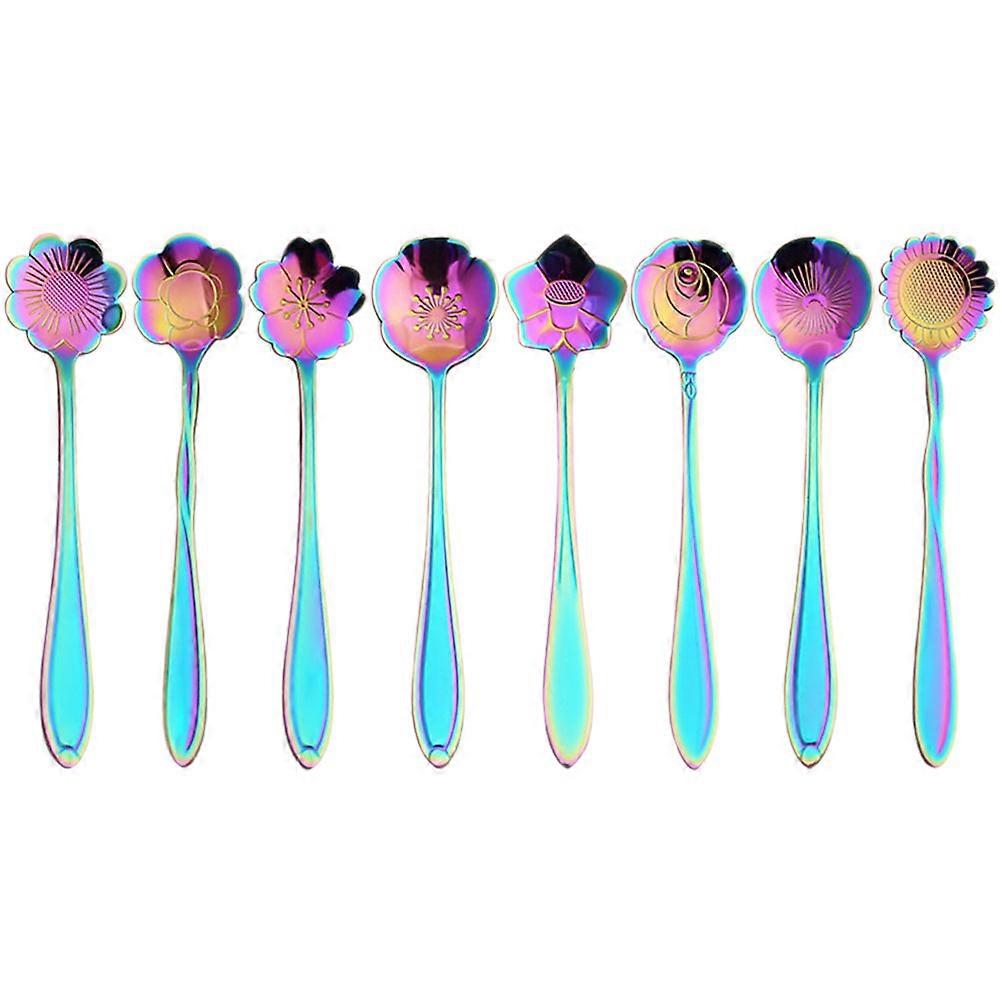 8Pcs Wine Stirrer Mixing Shape Multi Color Stainless Steel for Drink Mixing