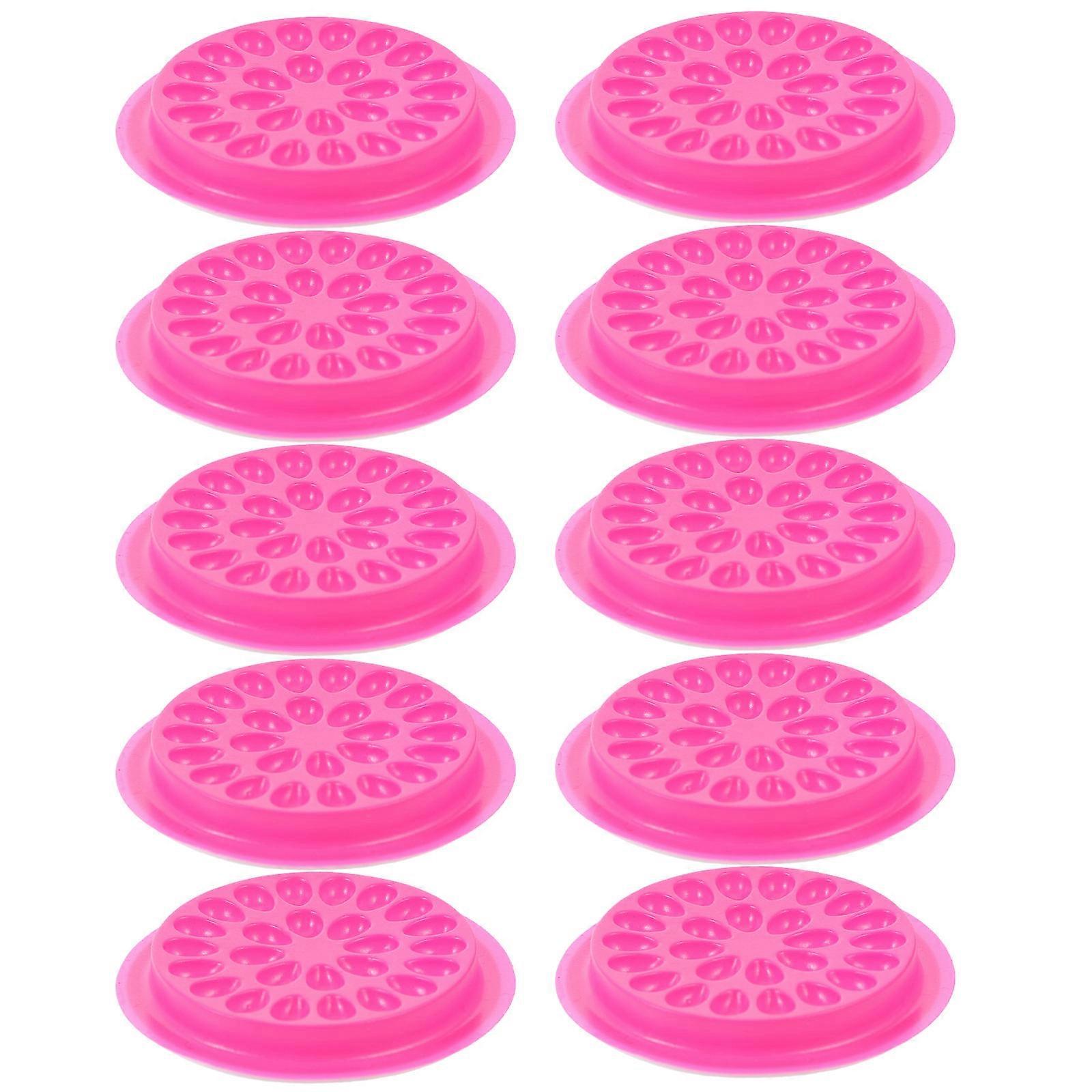 Eyelash Extension Hand Palette Flower Shape Eyelash Tray Holder Rosy For Home Use 20Pcs