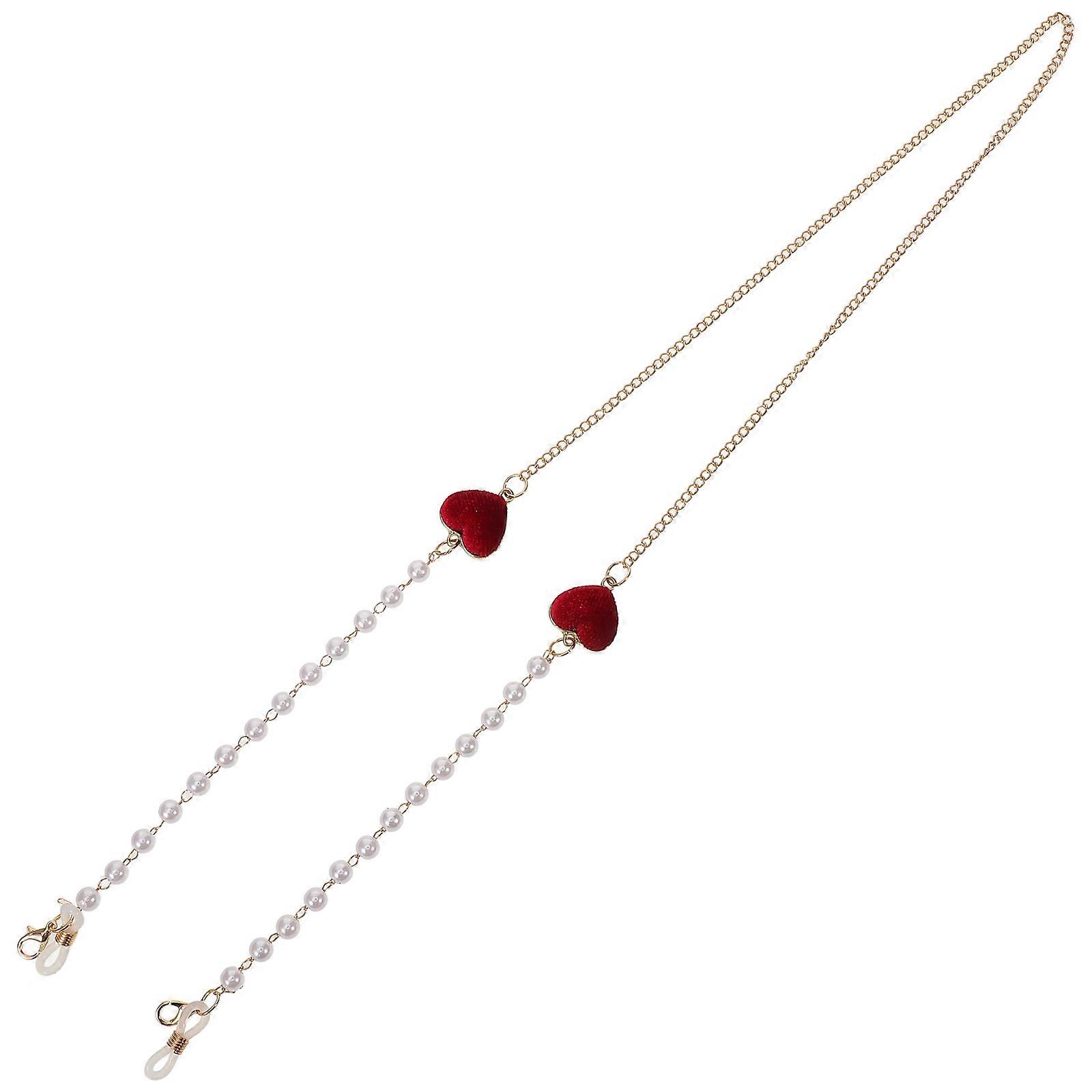 Eyeglass Chain Metal Glasses Holder for Decoration 2Pcs Multi Color Design