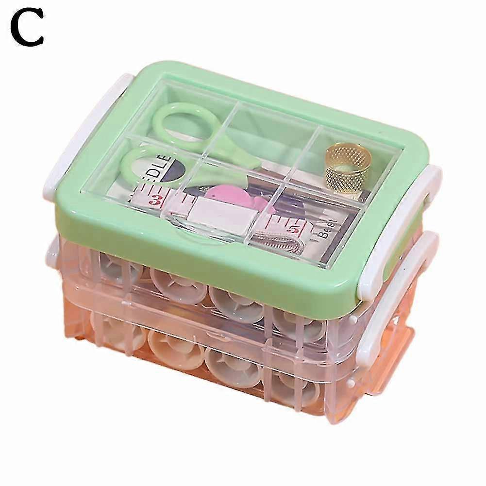 2025 Sewing Kit Tool Storage Box Needle Thread Scissor Organizer Medicine Container