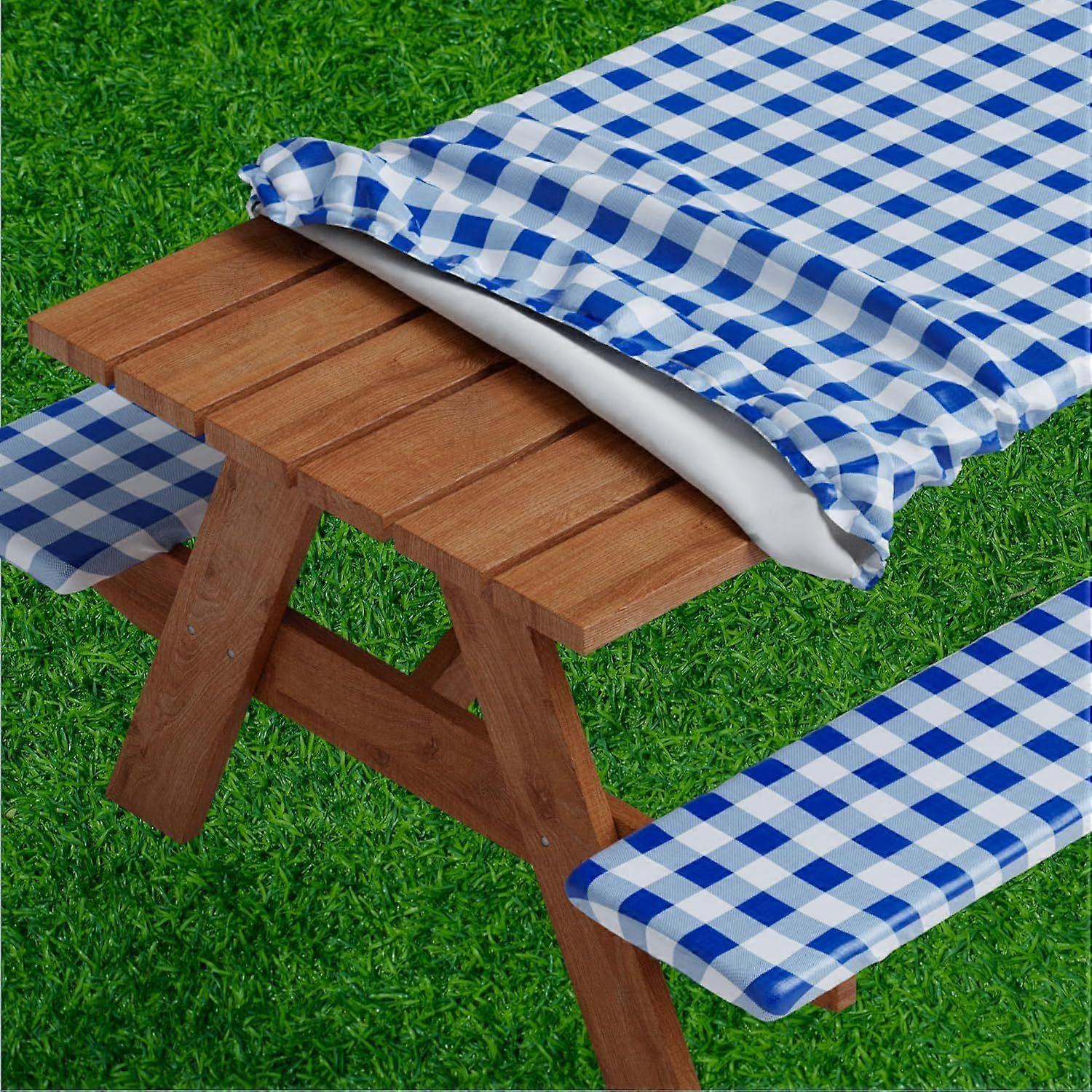 2025 Latest Model Picnic Table Cover with Bench Covers -Fitted with Elastic