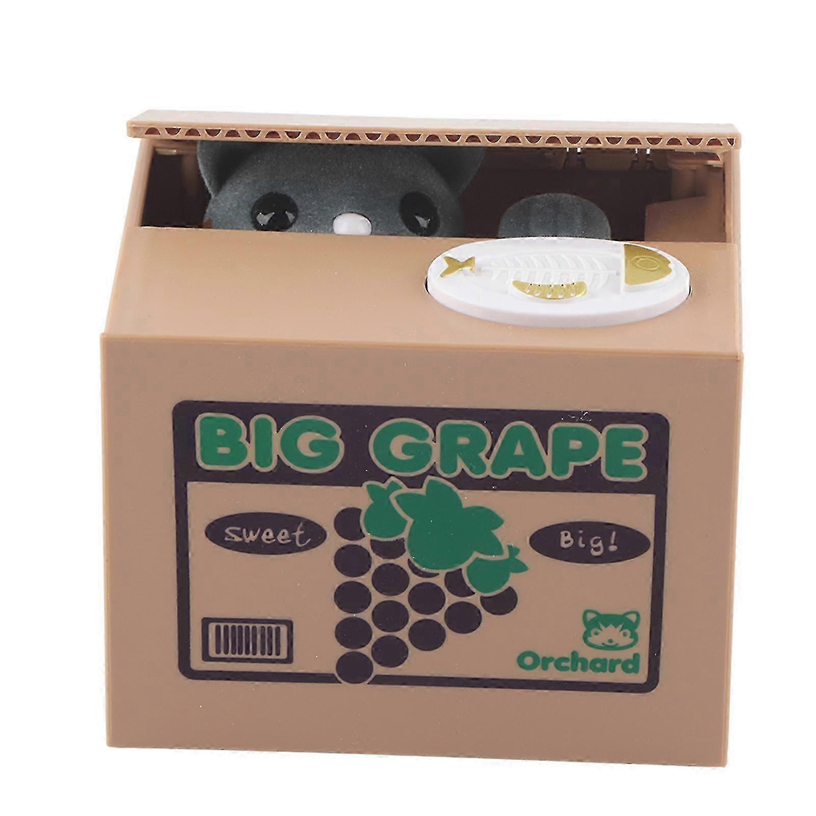 Lovely Cat Automatic Stealing Coin Cat Cents Money Saving Box for Children （#3）