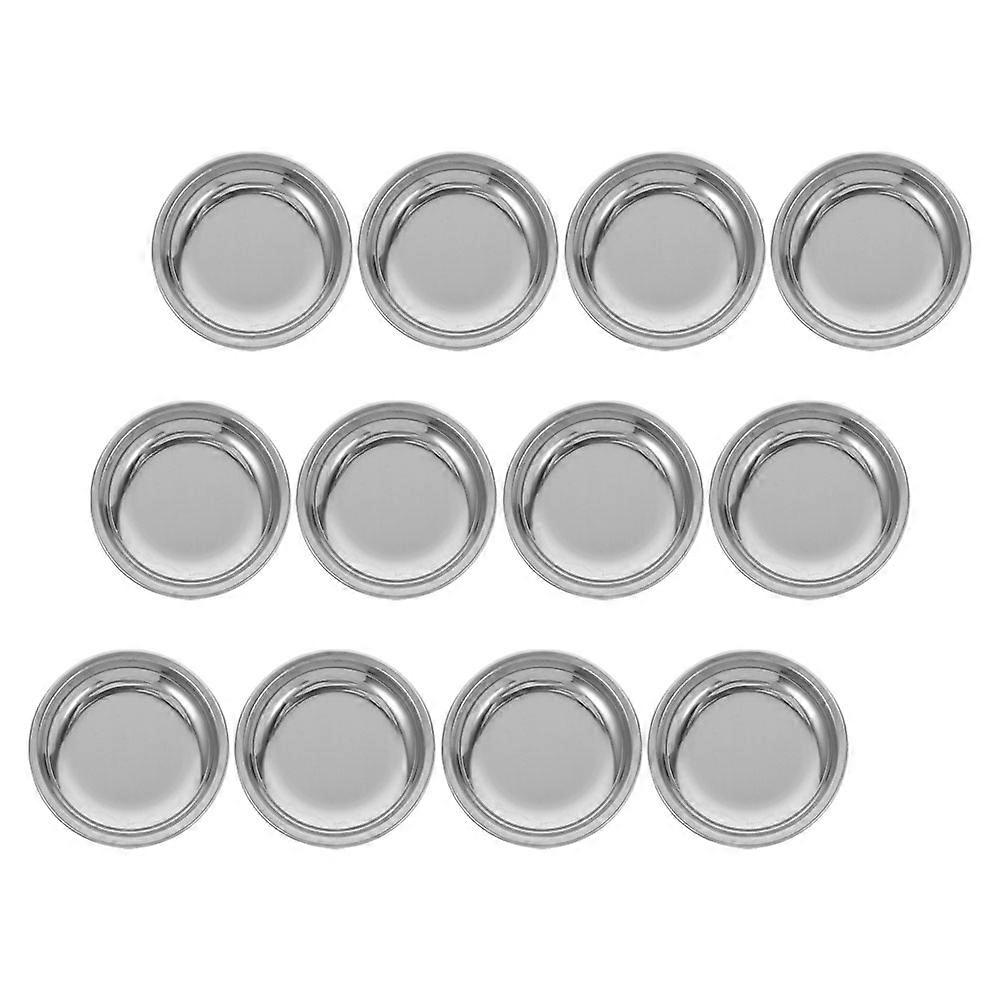 Round Metal Tray Tea Bag Holder with Drip Function 24Pcs