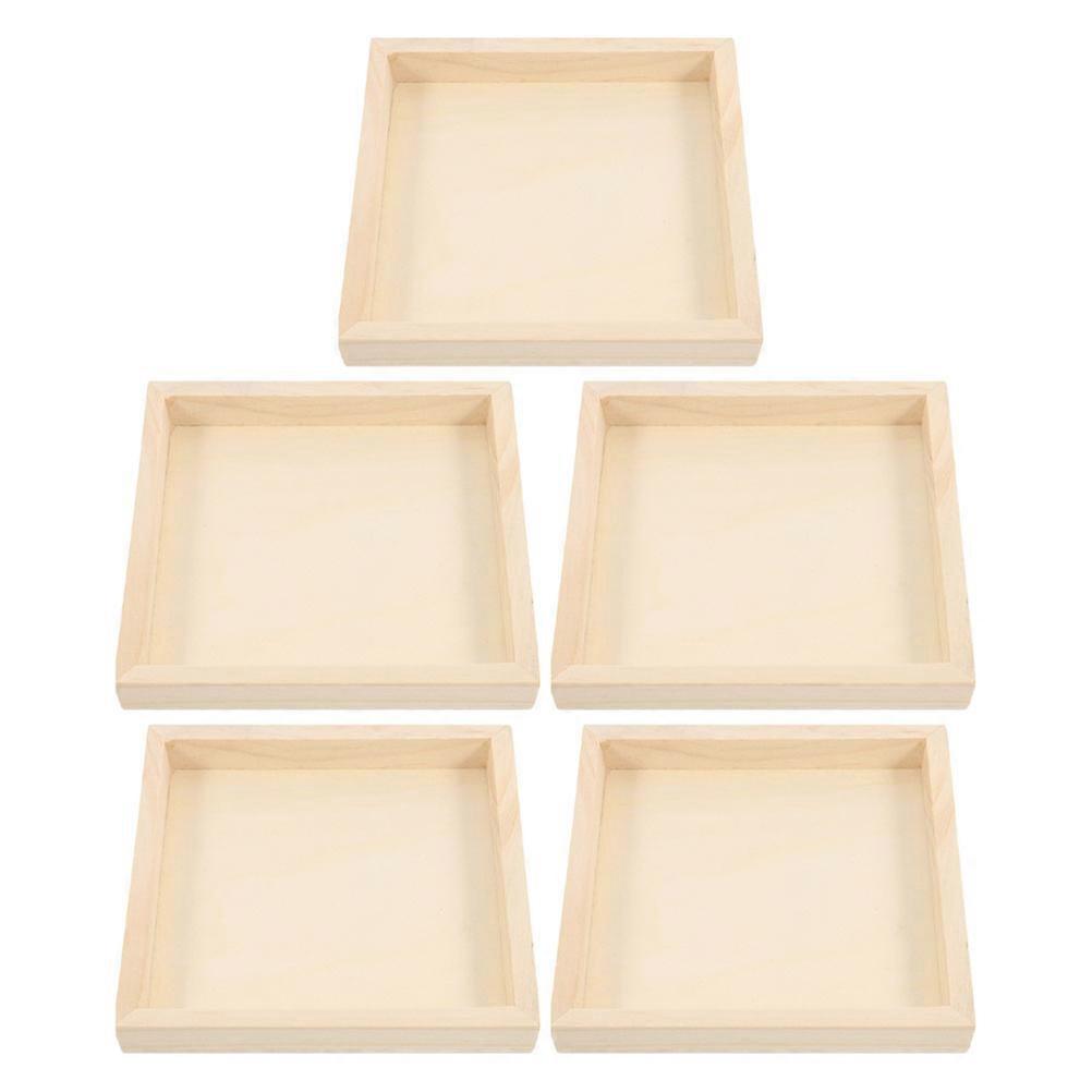 3D Puzzle Sorting Wooden Trays for Block Pieces 5Pcs Kit