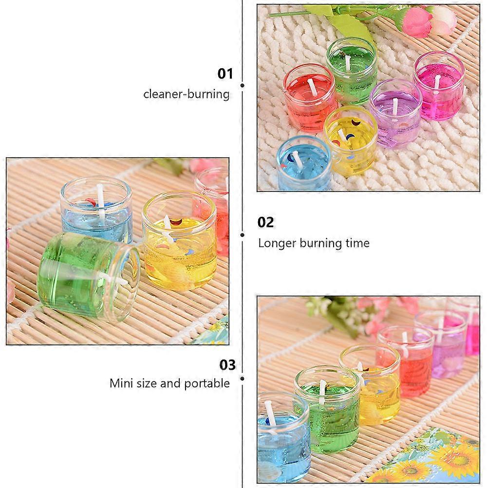 Valentine's Day Taper Candles Table Decoration Candles Colorful Assorted Color 2.7*2.7cm 6Pcs