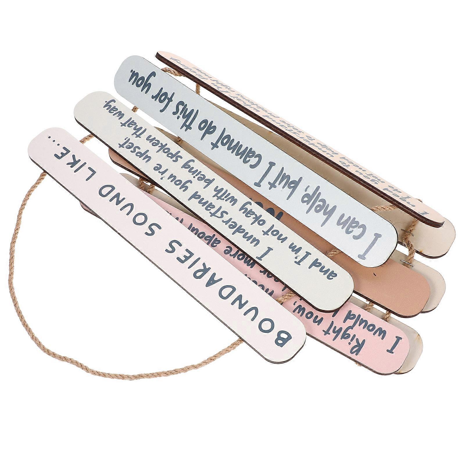 Office Wood Sign Door Hanging Plaque Rustic Wall Decor 2Sets