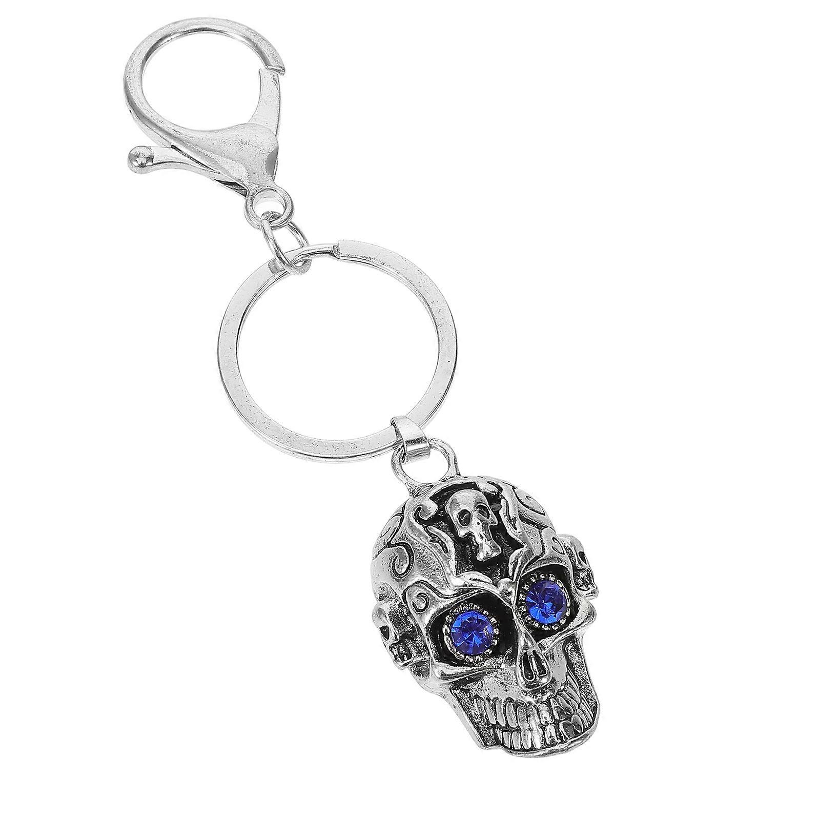 Retro Skull Keychain for Decoration 2Pcs Alloy Durable Key Chain