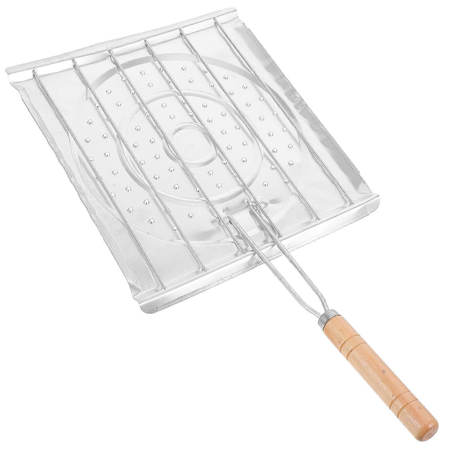 Silver Foldable Tortilla Toaster Rack for Grilling Use 2Pcs Set