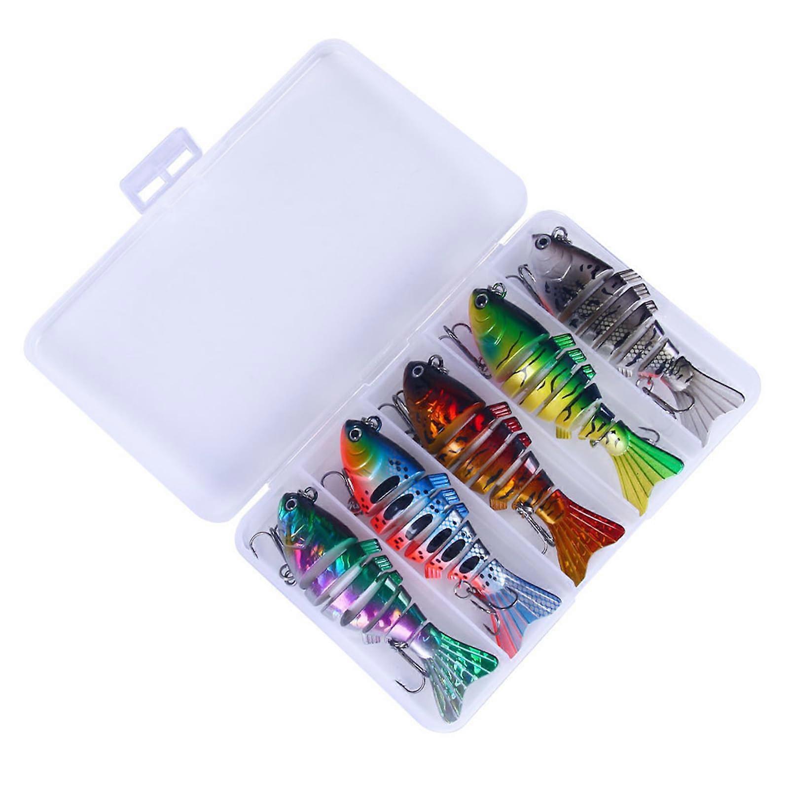15.6g Multi Jointed Swimbaits 10cm Lure 7 Segment Hard Swimbaits With Hook For Trout