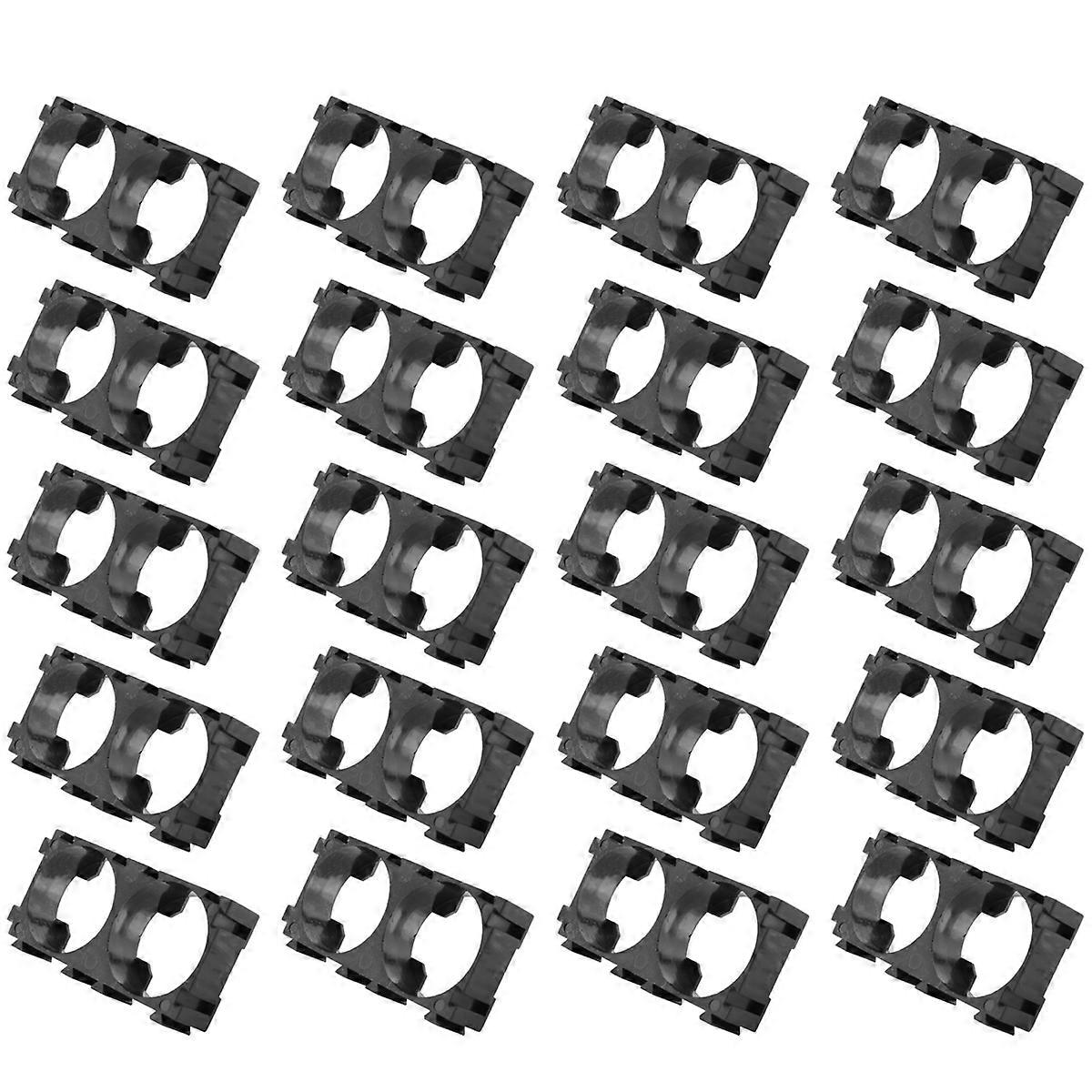 20x 18650 Lithium Battery Double Holder Bracket for Cell Pack Black