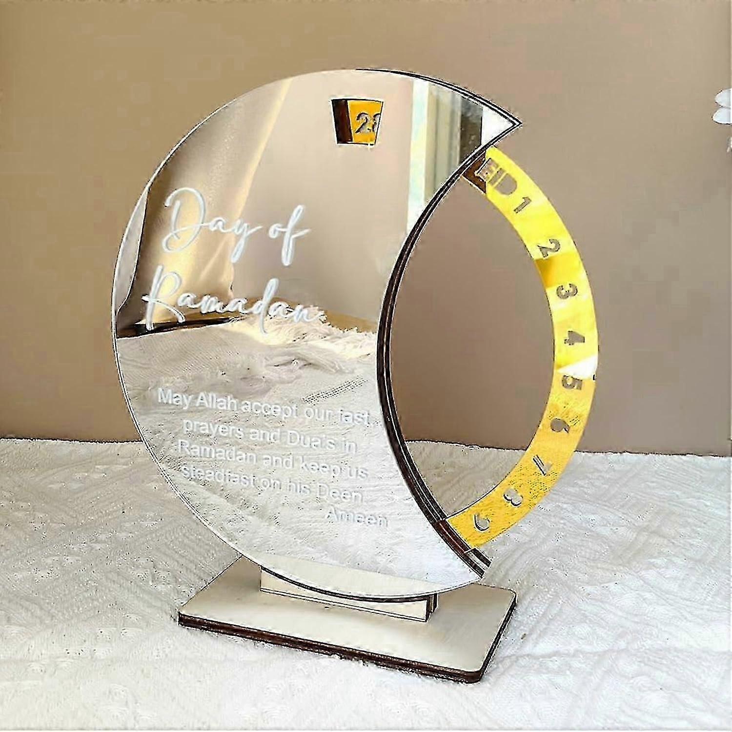 Ramadan Mubarak Advent Calendar Acrylic Countdown Calendars Days 30 Days Home Decor,New D easter decor