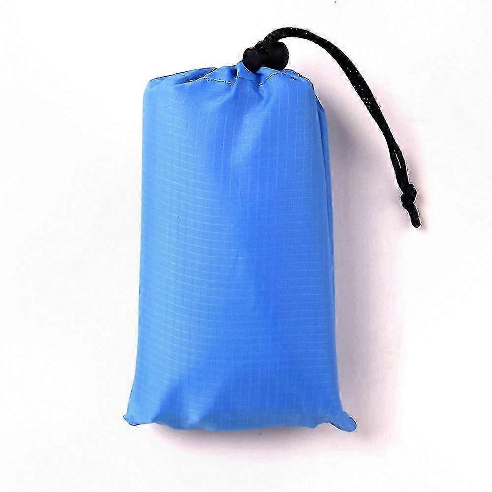 Compact 100x140cm Portable Picnic Mat for Outdoor Use, Lightweight Pocket Blanket in Blue