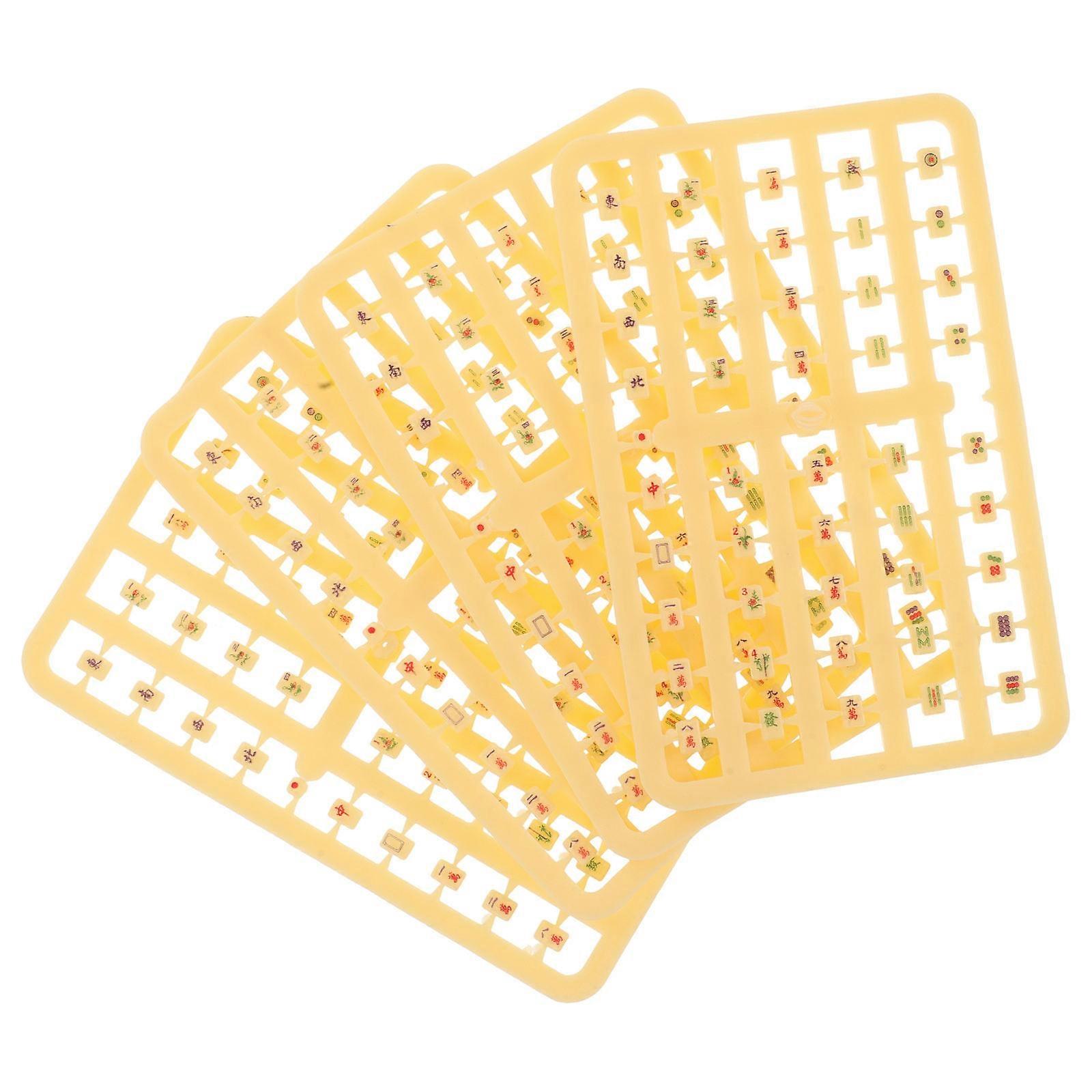 Miniature Dollhouse Accessories Mahjong Tile Model Set for Party