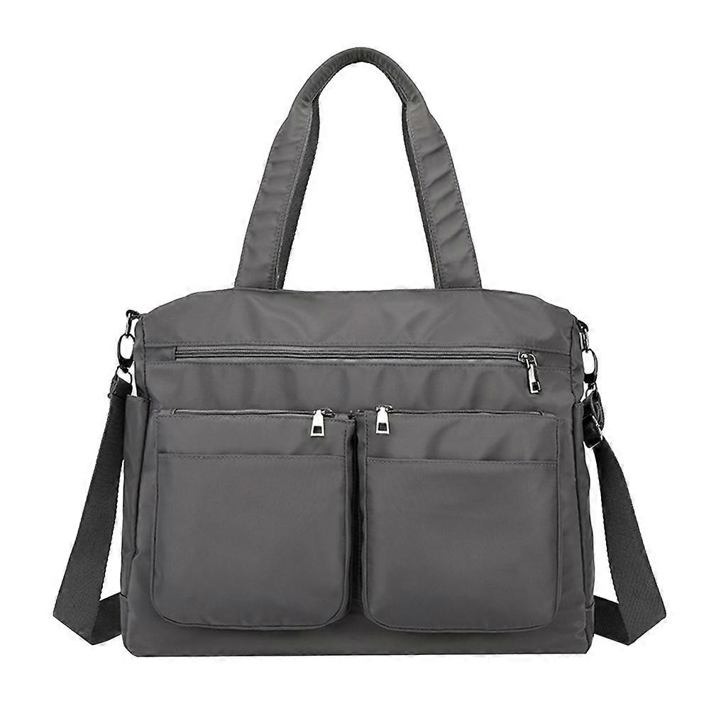 Travel Bag Laptop Briefcase for Work Use 19 Inch Grey Multi-Pocket