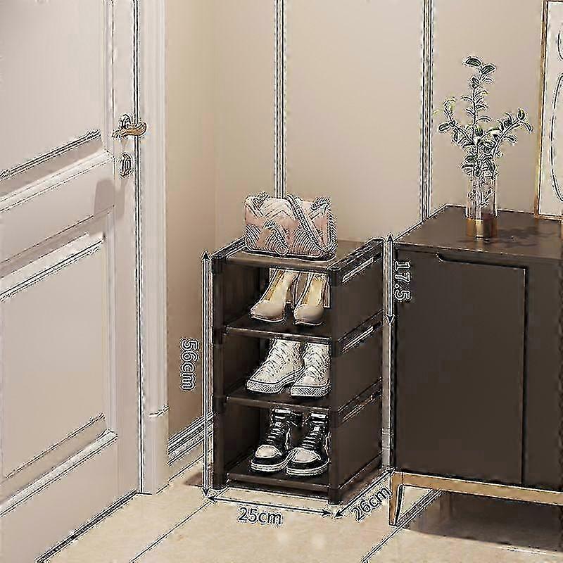 Simple Shoe Rack Shoe Cabinet Doorway Into The Wall Shoe Storage Cabinet Multi-layer Small Shoe Box miao7