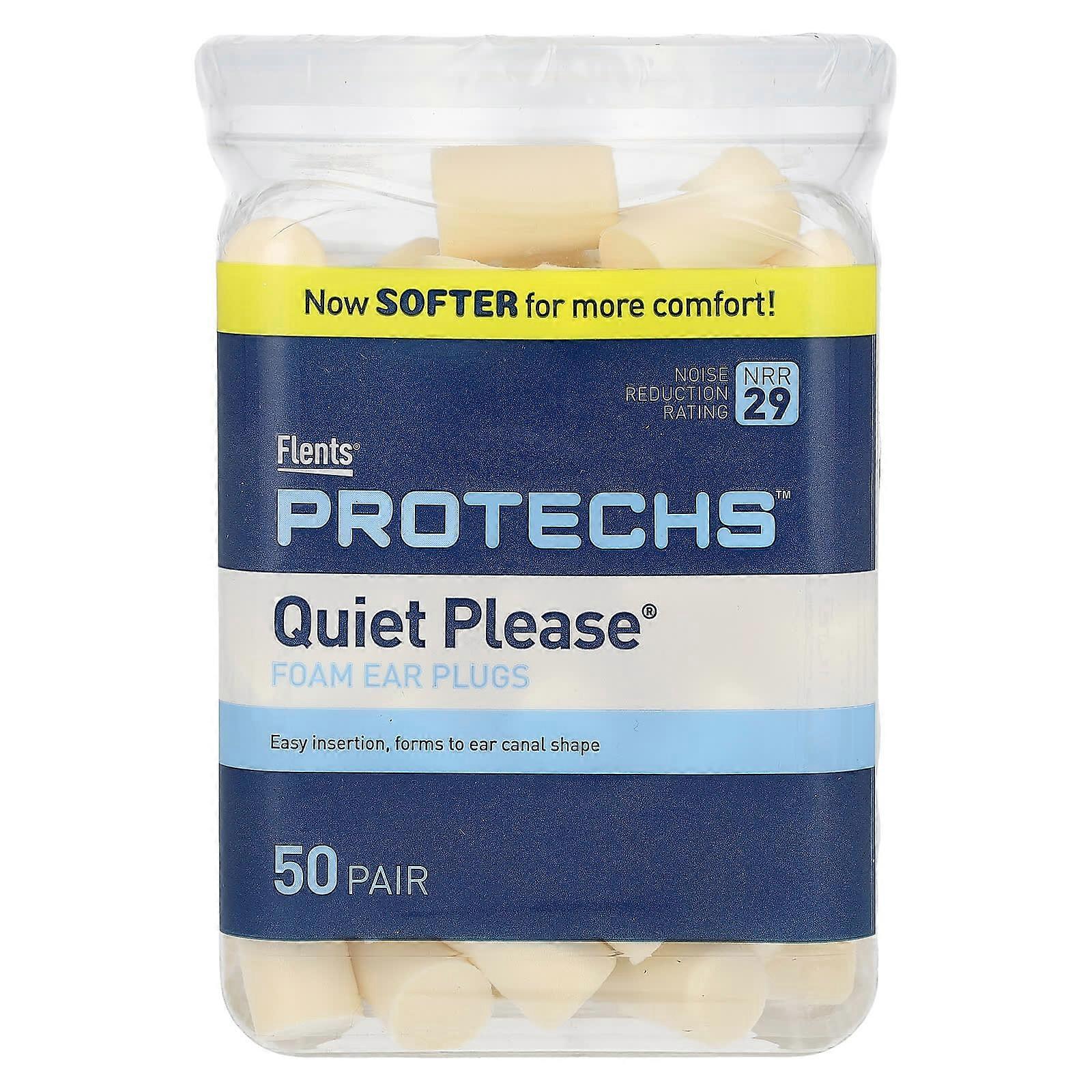 Protechs, Quiet Please, Foam Ear Plugs, 50 Pair