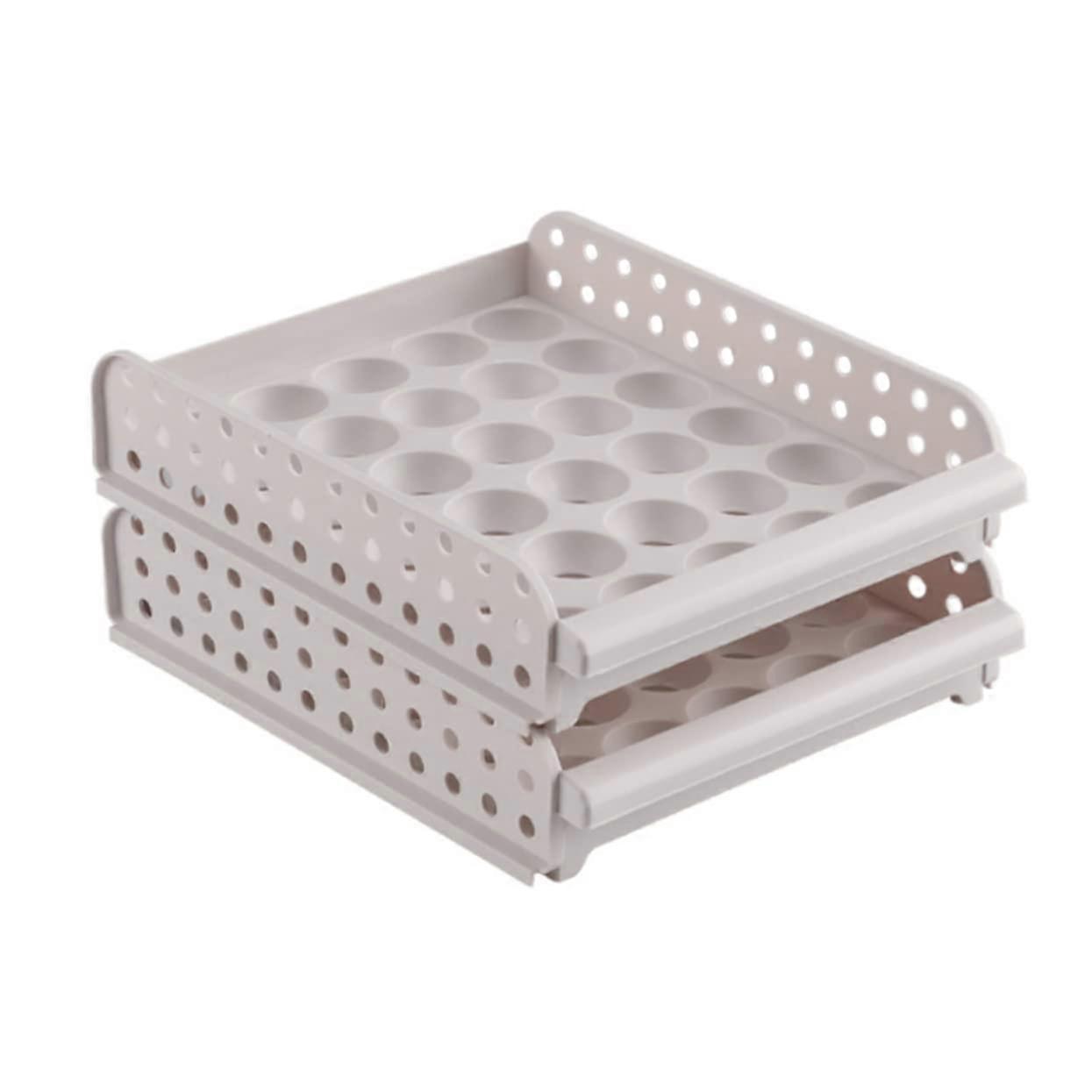 Freezer Egg Shelf PullOut Refrigerator Storage Tray For Kitchen Organization