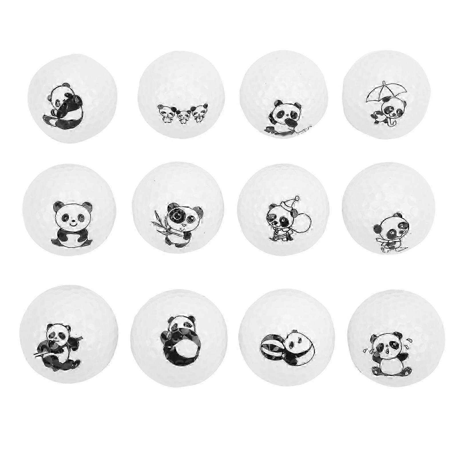 Practice golf balls 12pcs for driving distance with animal pattern