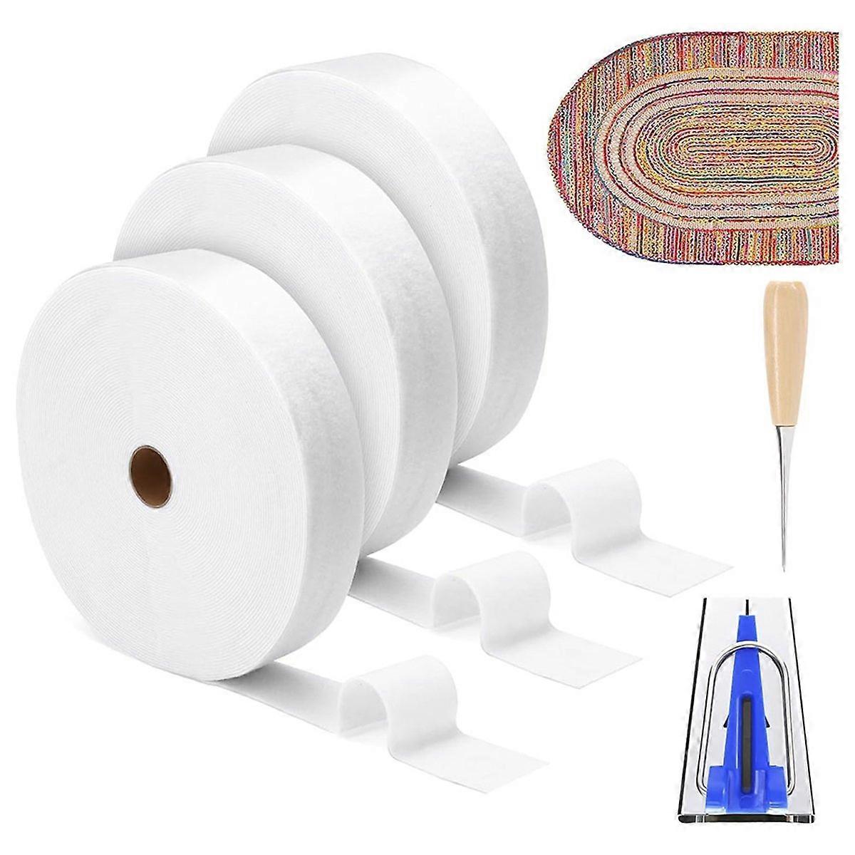 3 Rolls JellyRoll Batting Strips for Rugs, Accessories Sasher Tool