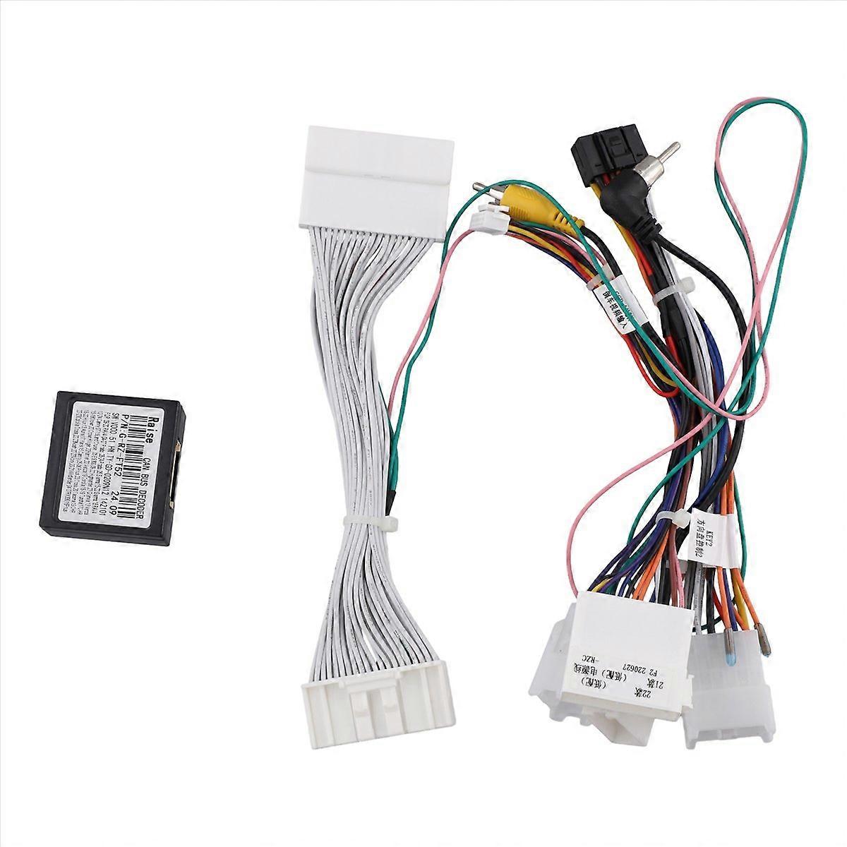 2 Din GPS Radio Canbus Box Decoder W/16 Power Harness for Toyota