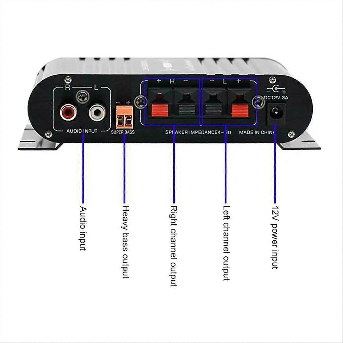 -838 Audio Amplifier Mini Amplifier Hifi Audio Amplifier EU Plug