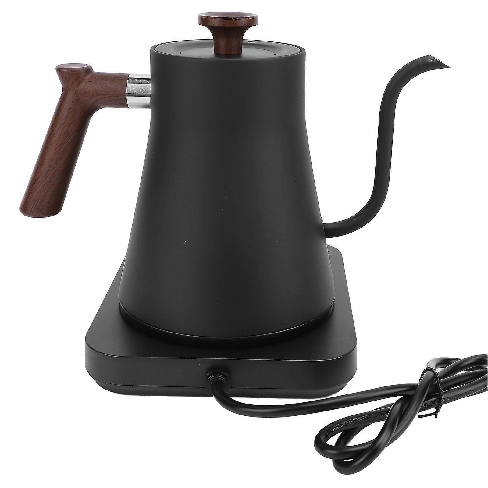 Electric Gooseneck Kettle 1200W 304 Stainless Steel Precise Temperature Control Teapot Pour Over Coffee Kettle with LCD Screen Timer for Home Black U