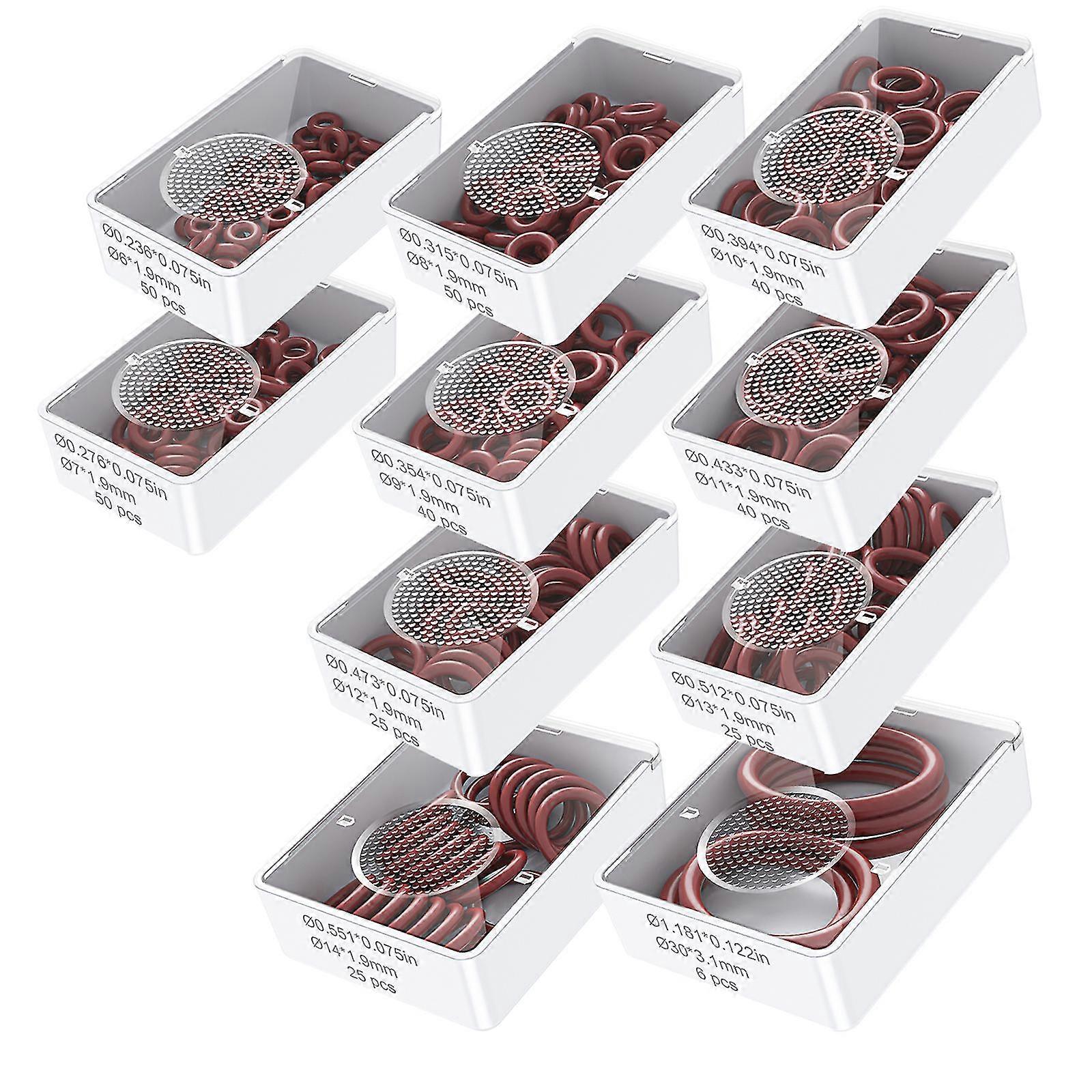 25-26 Silicone O Ring 10 Different Sizes Sealing With Storage Box