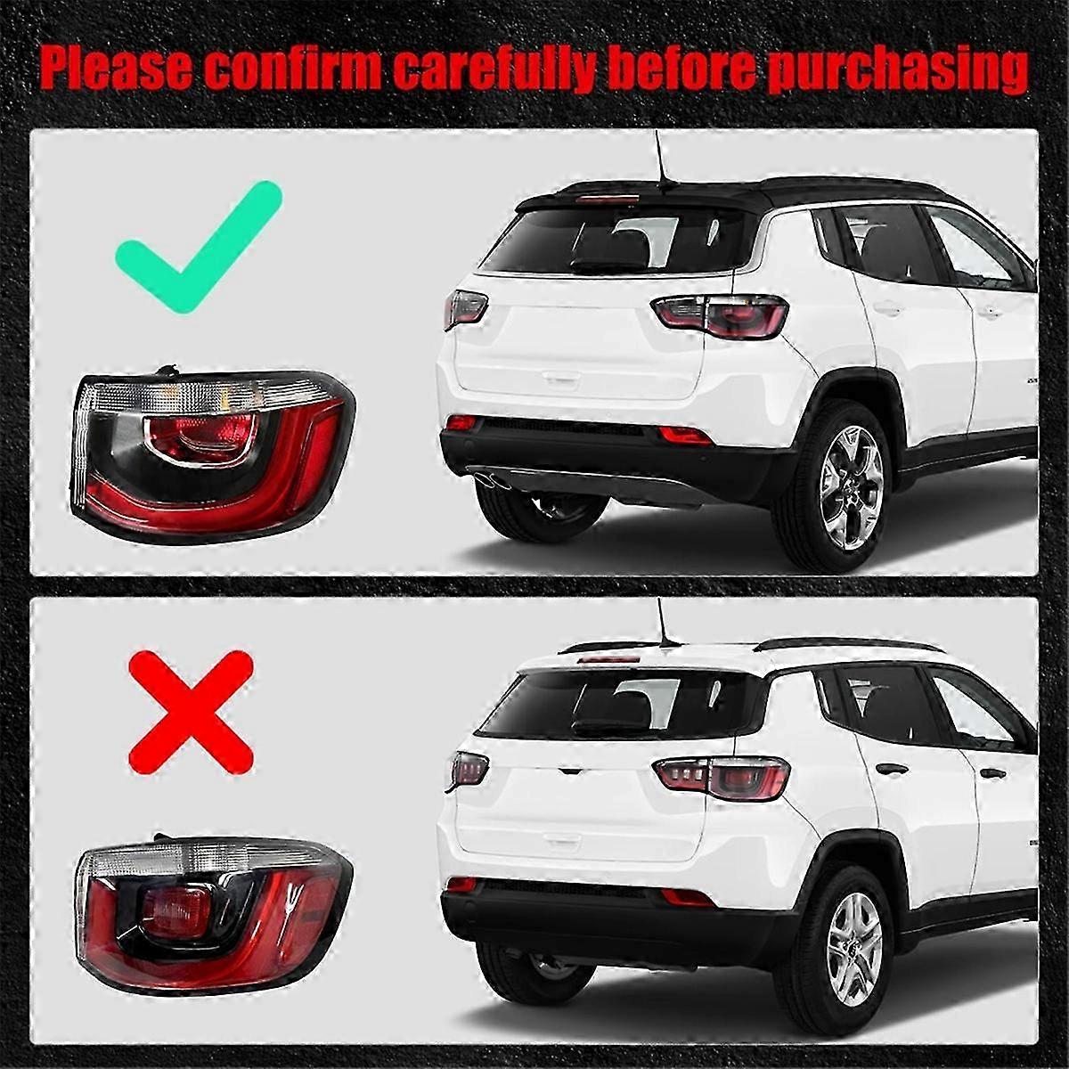 Outer Tail Light for Compass 2017-2021 Taillight Tail Lamp Brake Lamp Assembly CH2805115 55112838AC